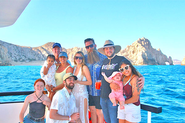 Family in a Private Catamaran Cabo San Lucas